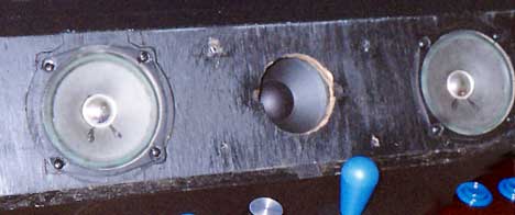 Closeup of Speakers and Keyboard Transmitter
